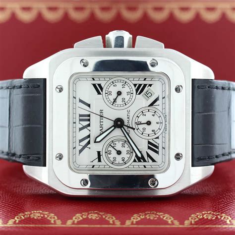 cartier santos watch men's|cartier santos 100 chrono.